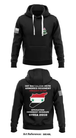 1-35AR Core Men's Hooded Performance Sweatshirt - 59e4mL
