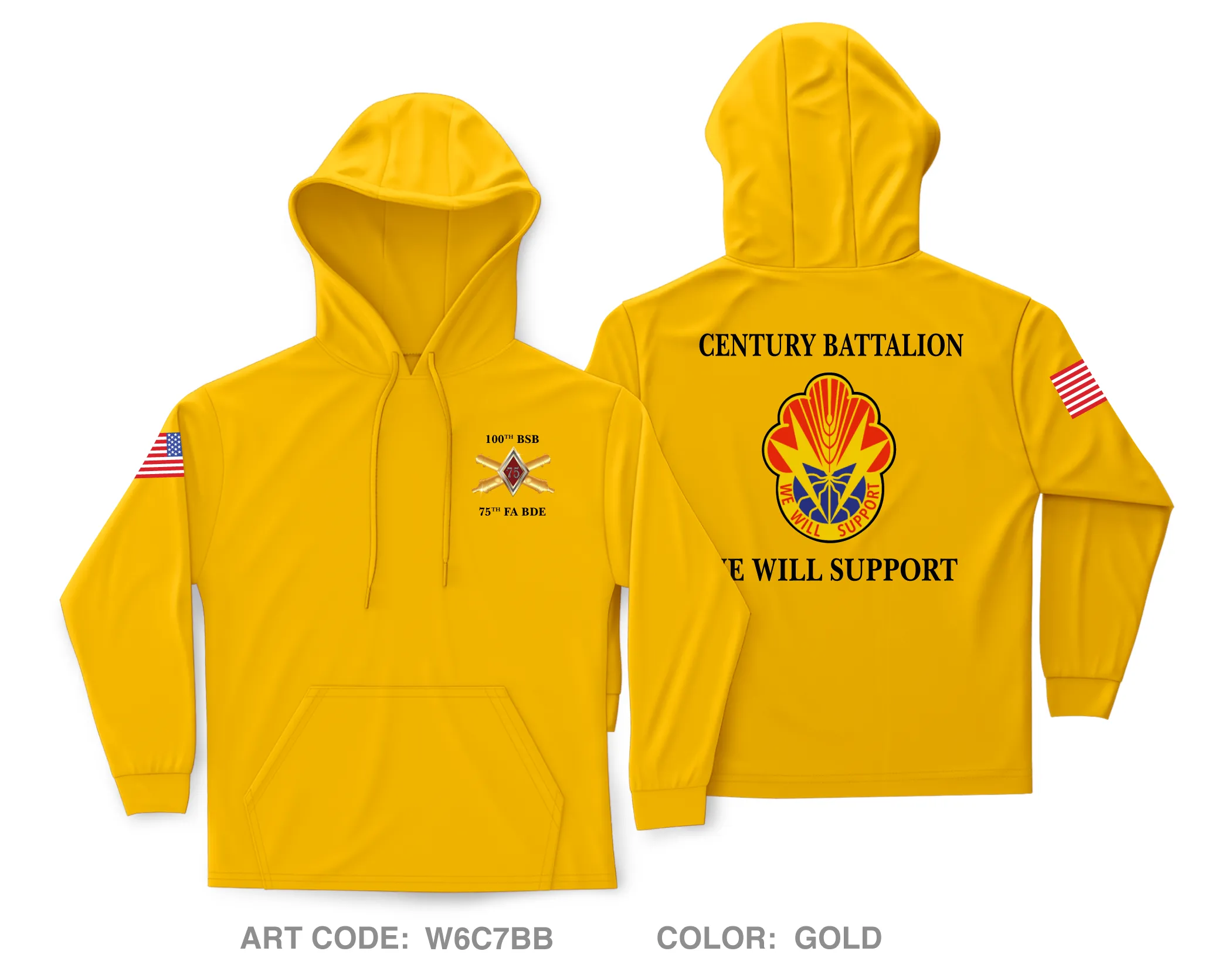 100TH BSB Core Men's Hooded Performance Sweatshirt - W6C7BB