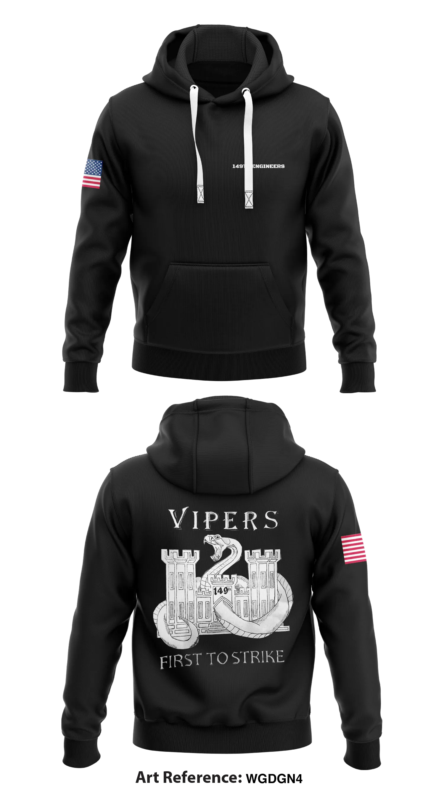 149th Engineers  Core Men's Hooded Performance Sweatshirt - WgDGN4