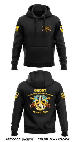 2-7 CAV, GHOST BN Store 1  Core Men's Hooded Performance Sweatshirt - 5hCETM