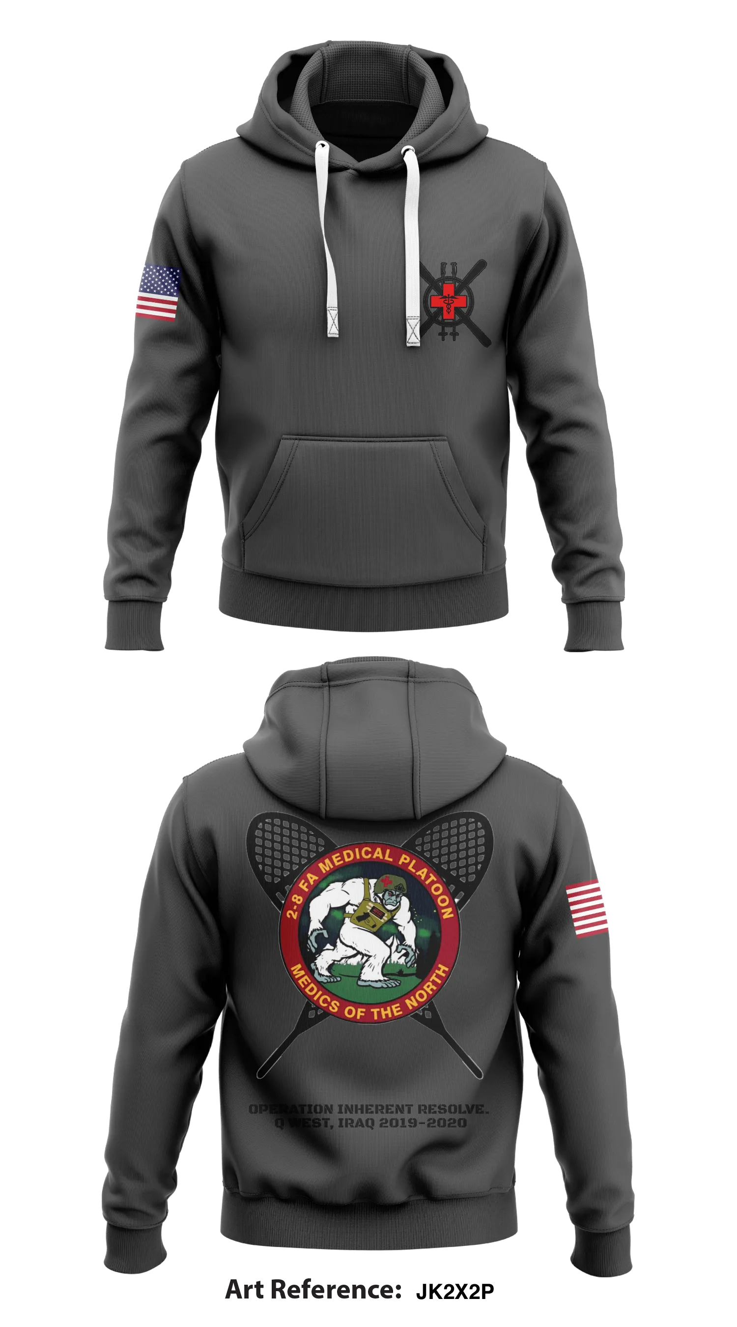 2-8 FAR medics  Core Men's Hooded Performance Sweatshirt - JK2x2p