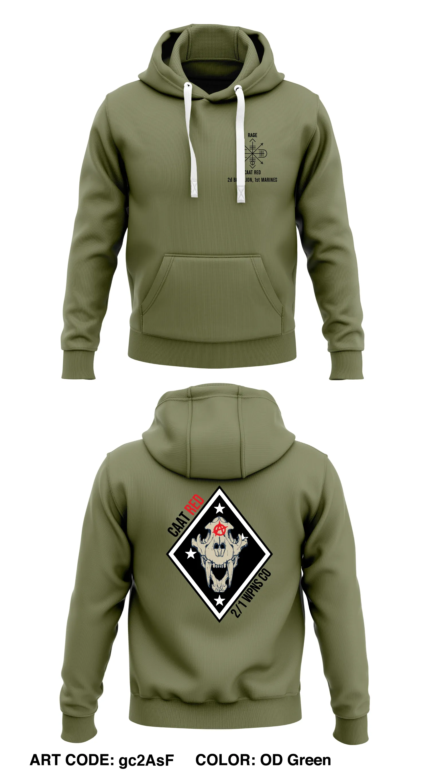 2/1 CAAT Red  Store 1  Core Men's Hooded Performance Sweatshirt - gc2AsF