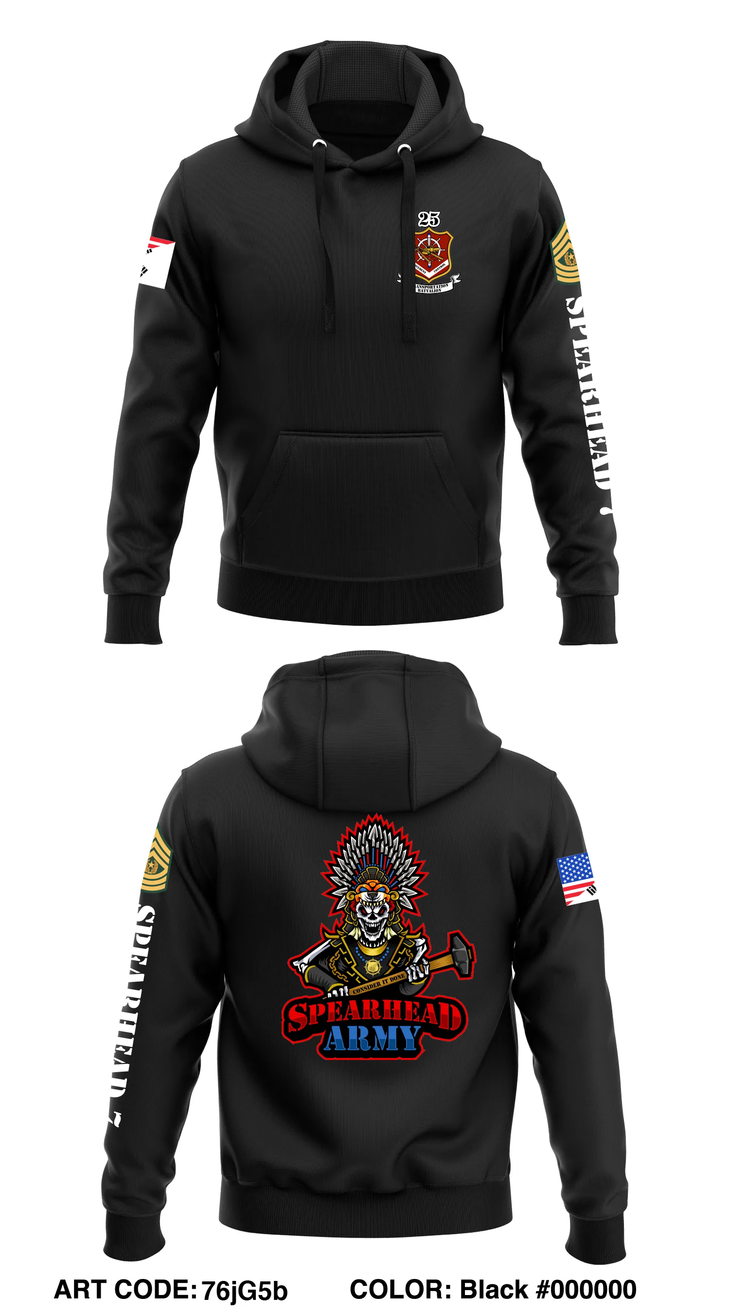 25th Transportation BN, S.Korea  Core Men's Hooded Performance Sweatshirt - 76jG5b