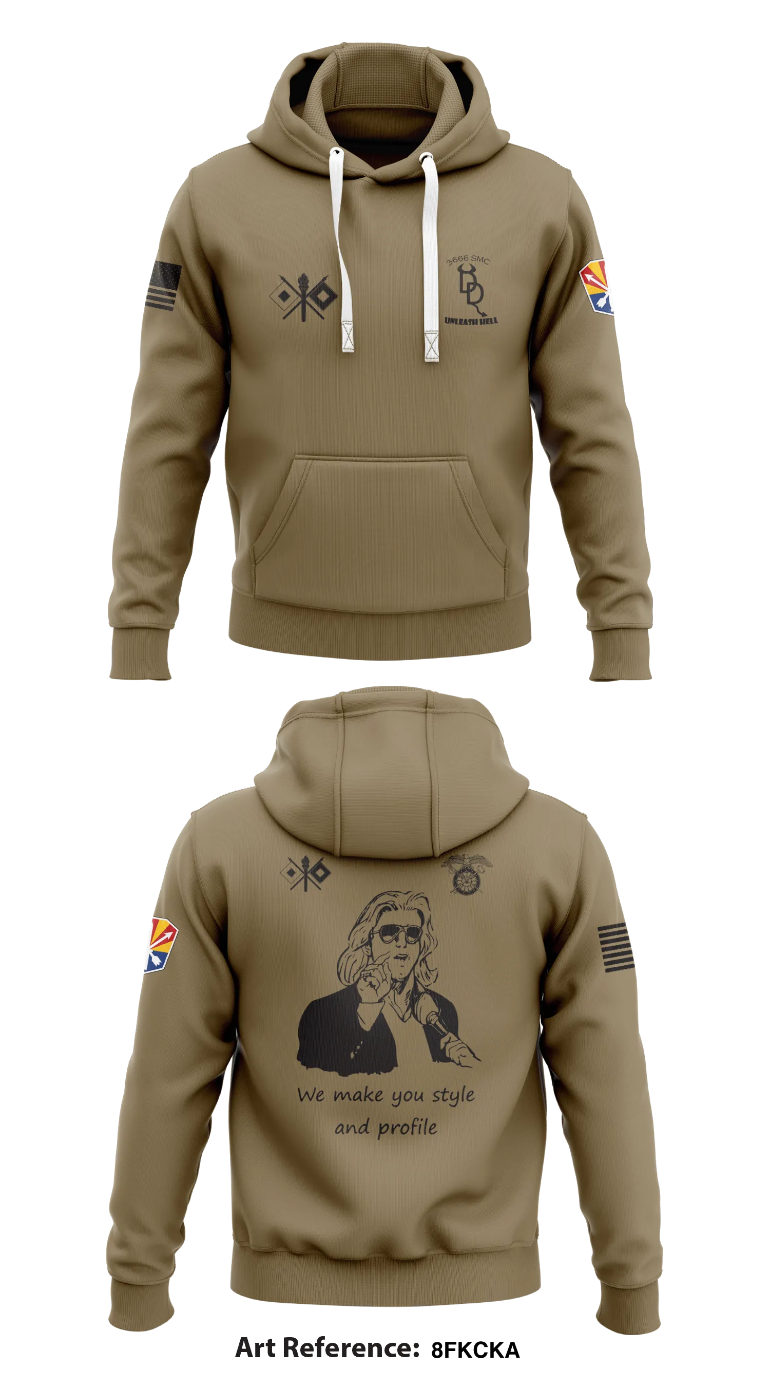 3666th SMC Store 1  Core Men's Hooded Performance Sweatshirt - 8FKCKA