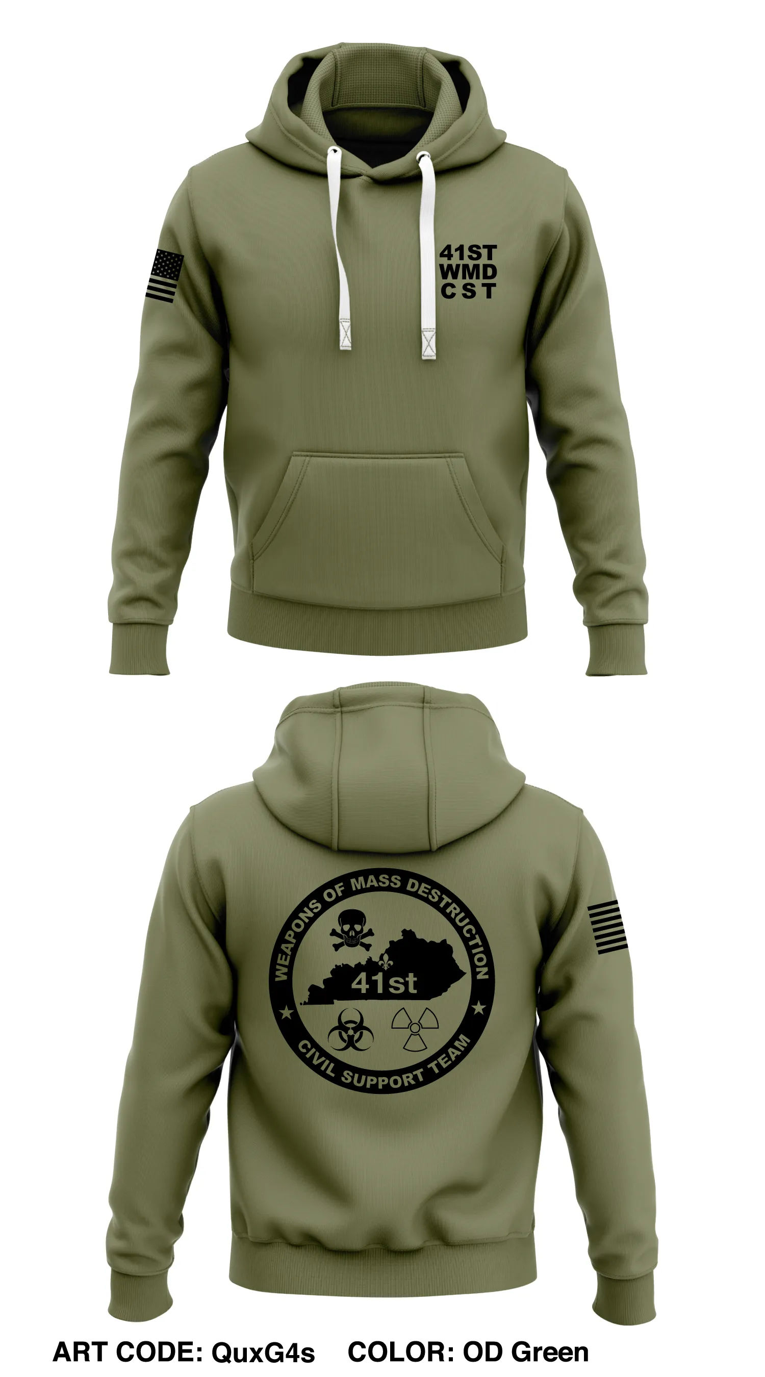 41st WMD CST  Core Men's Hooded Performance Sweatshirt - QuxG4s