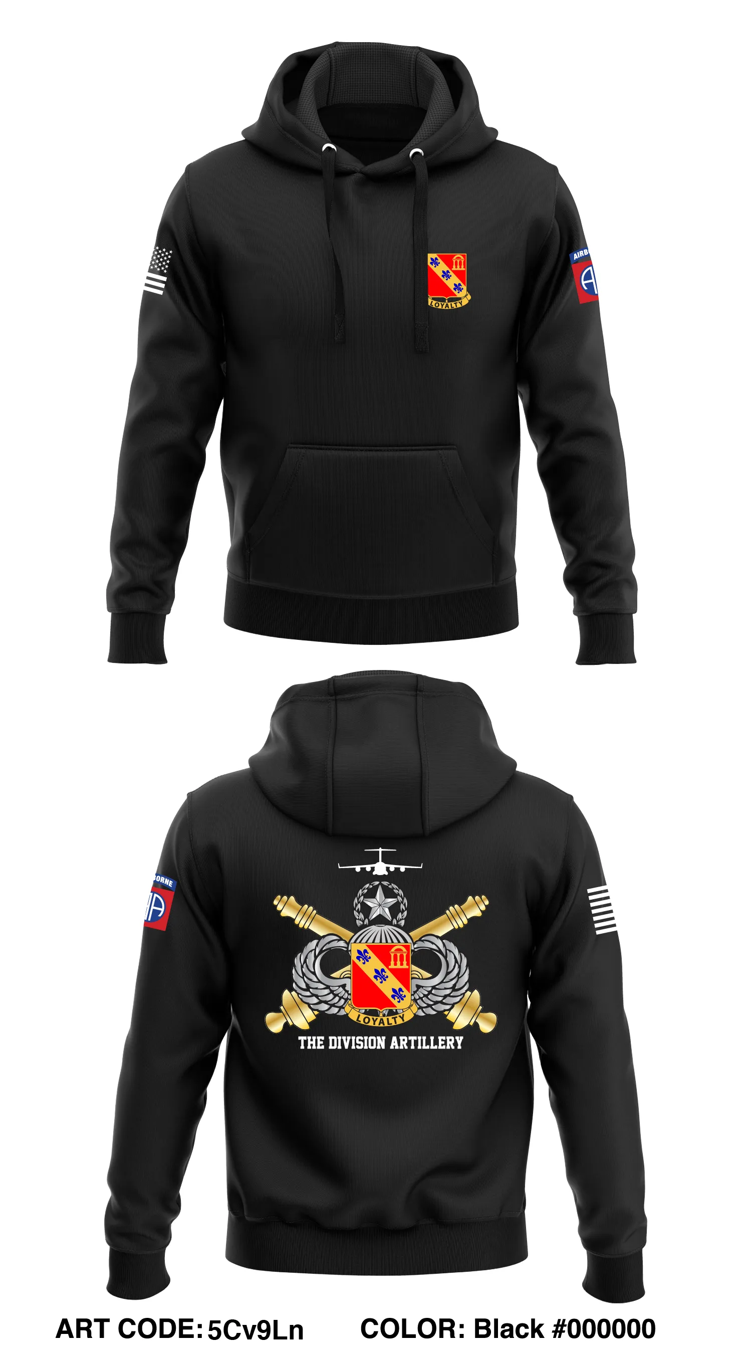 82d Airborne Division Artillery Store 1  Core Men's Hooded Performance Sweatshirt - 5Cv9Ln