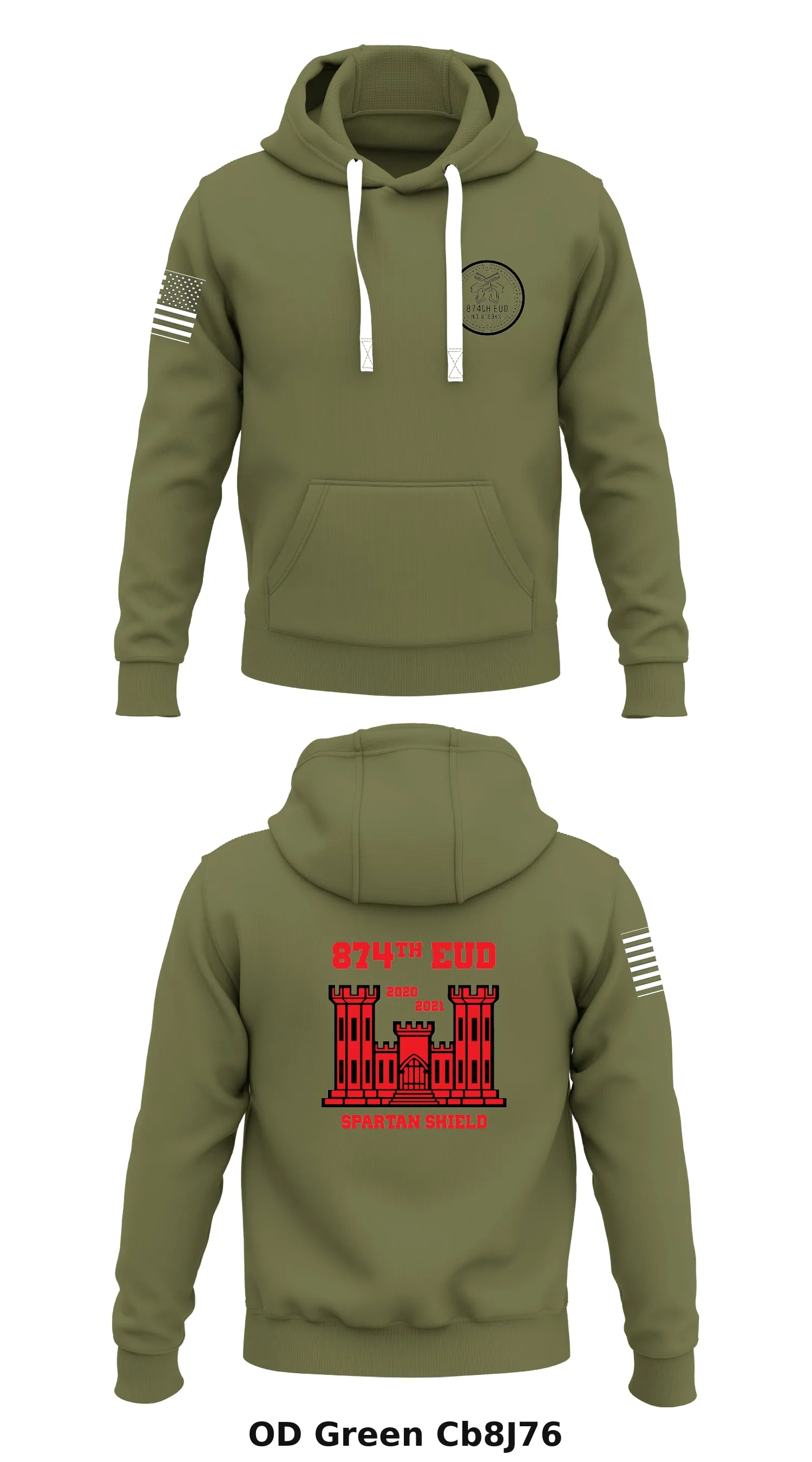 874th EUD Store 1  Core Men's Hooded Performance Sweatshirt - Cb8J76