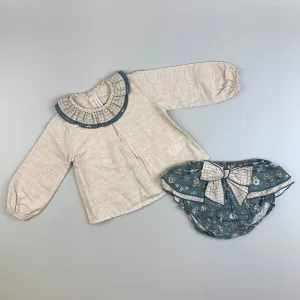 Baby Girls 2 Piece Floral Jam Pant Set - Calamaro 11080