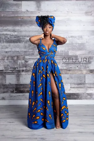 BELLA African print Maxi Infinity dress