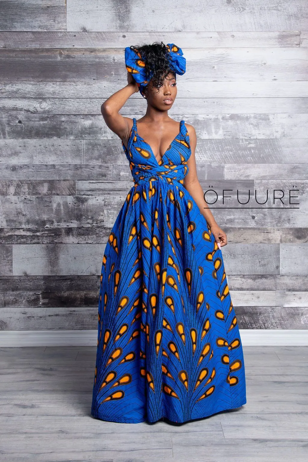 BELLA African print Maxi Infinity dress