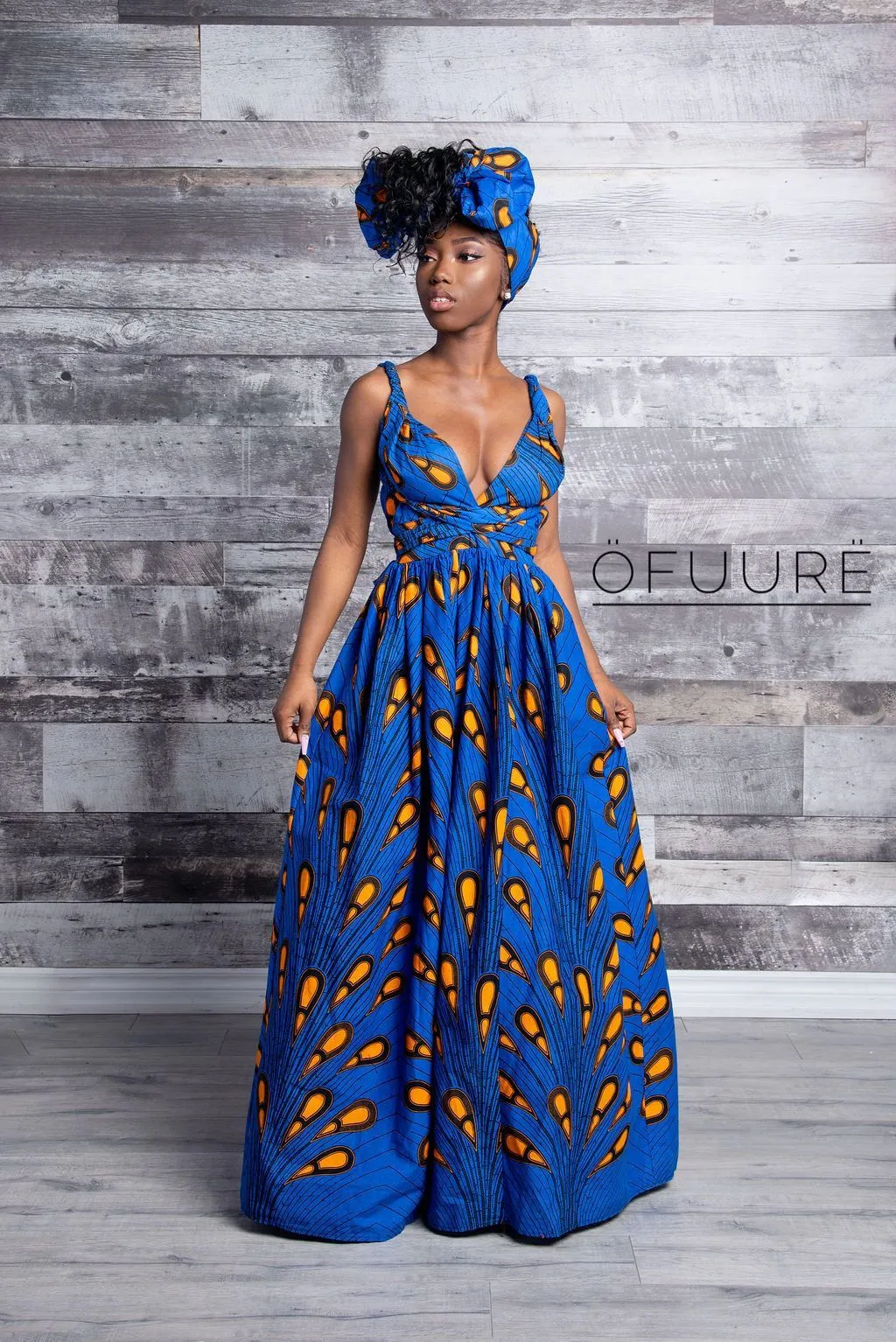 BELLA African print Maxi Infinity dress