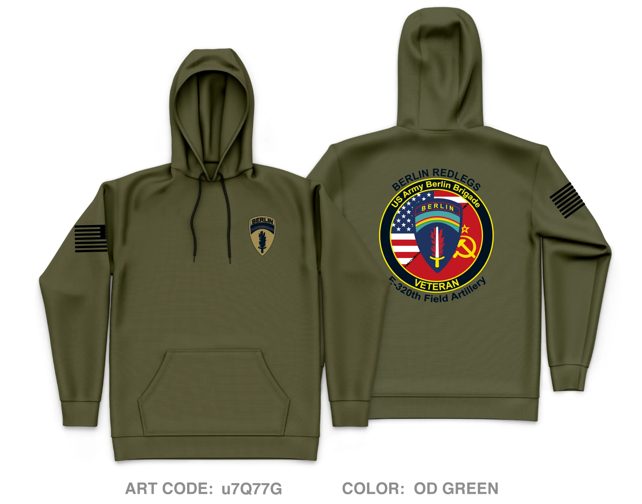 Berlin Brigade Store 1 Core Men's Hooded Performance Sweatshirt - u7Q77G