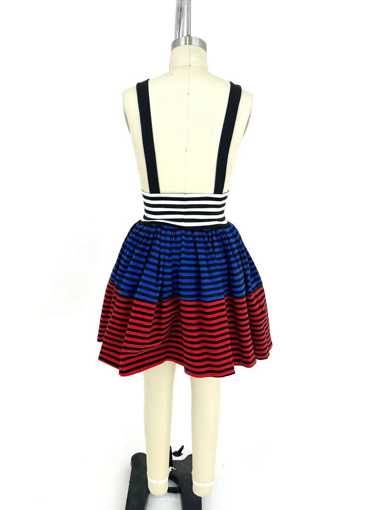 Betsey Johnson Punk Label Suspender Skirt