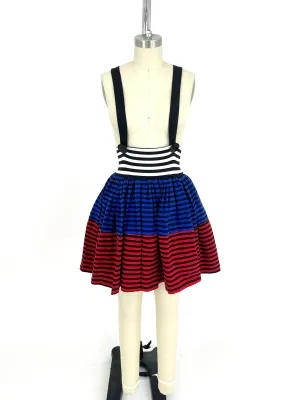 Betsey Johnson Punk Label Suspender Skirt