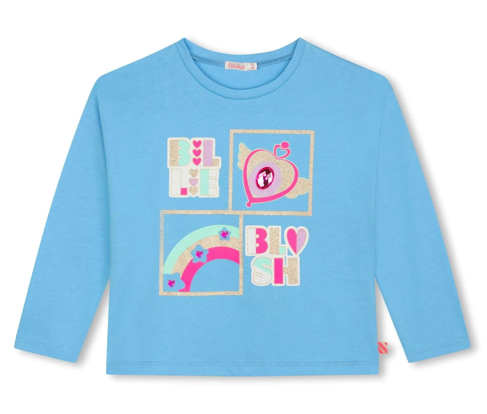 Billieblush Long Sleeve Blue Graphic T-Shirt