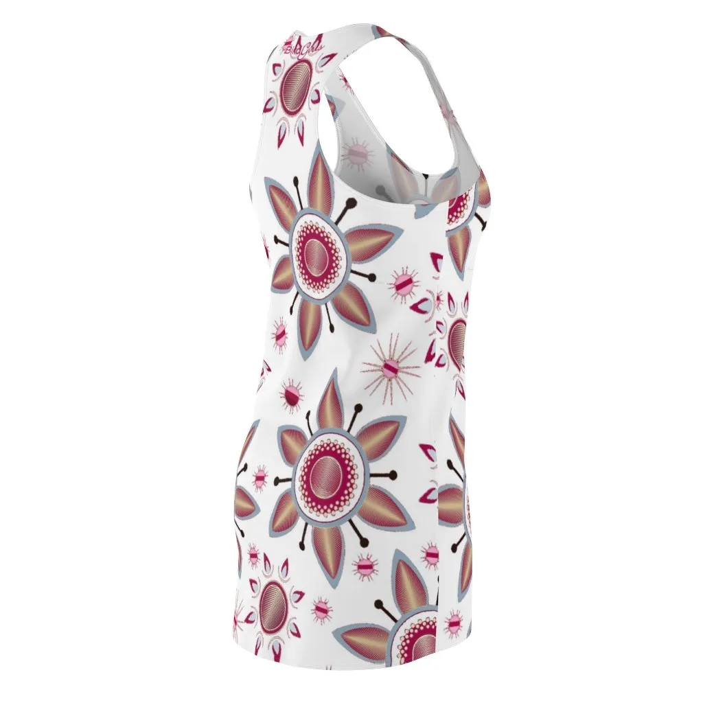 BirdGirls Orbital Flower Women's Cut & Sew Racerback Dress
