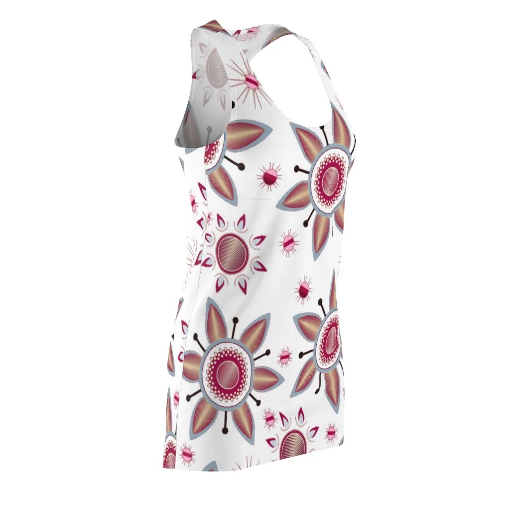 BirdGirls Orbital Flower Women's Cut & Sew Racerback Dress