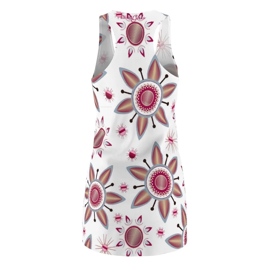 BirdGirls Orbital Flower Women's Cut & Sew Racerback Dress