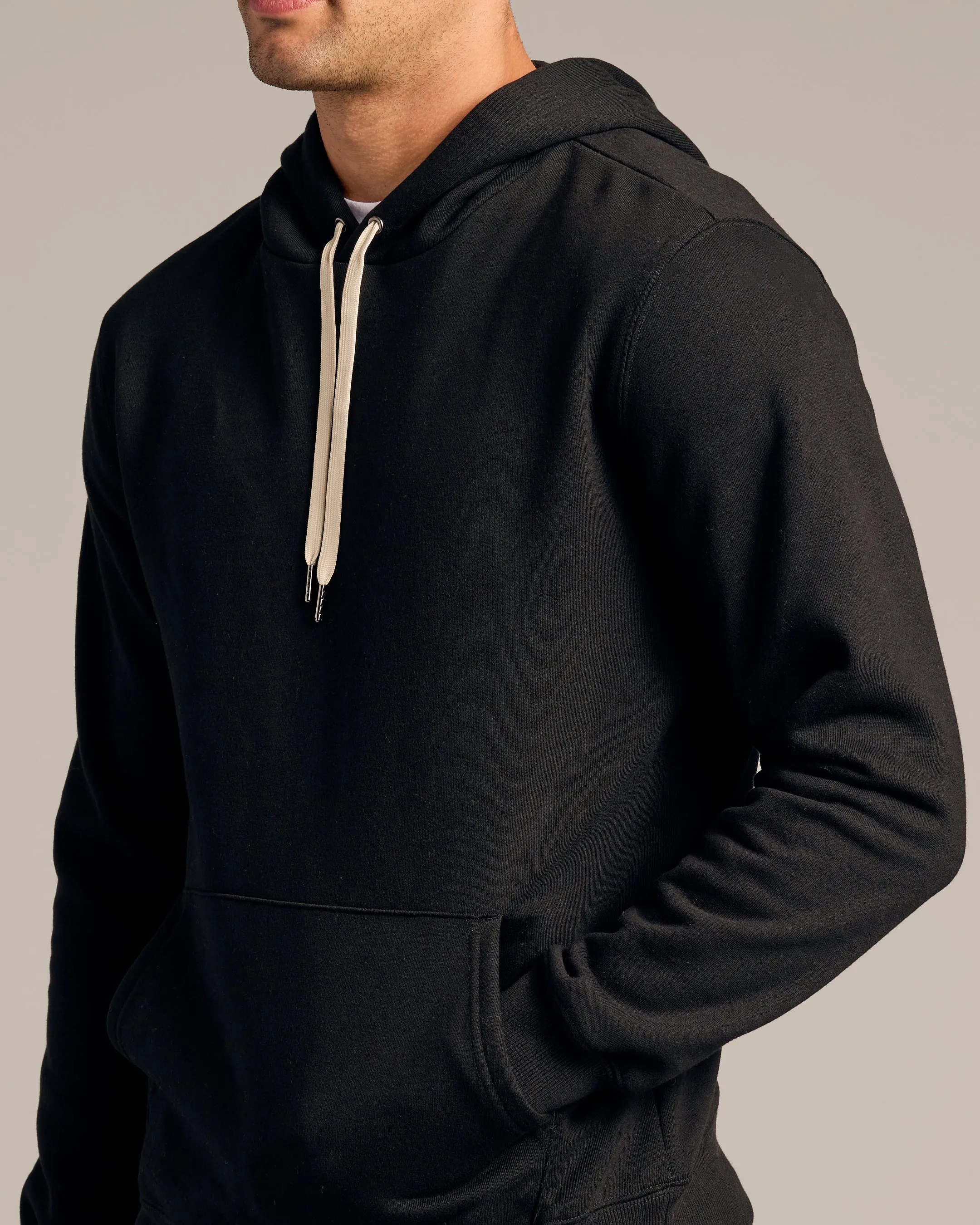 Black Fleece French Terry Pullover Hoodie