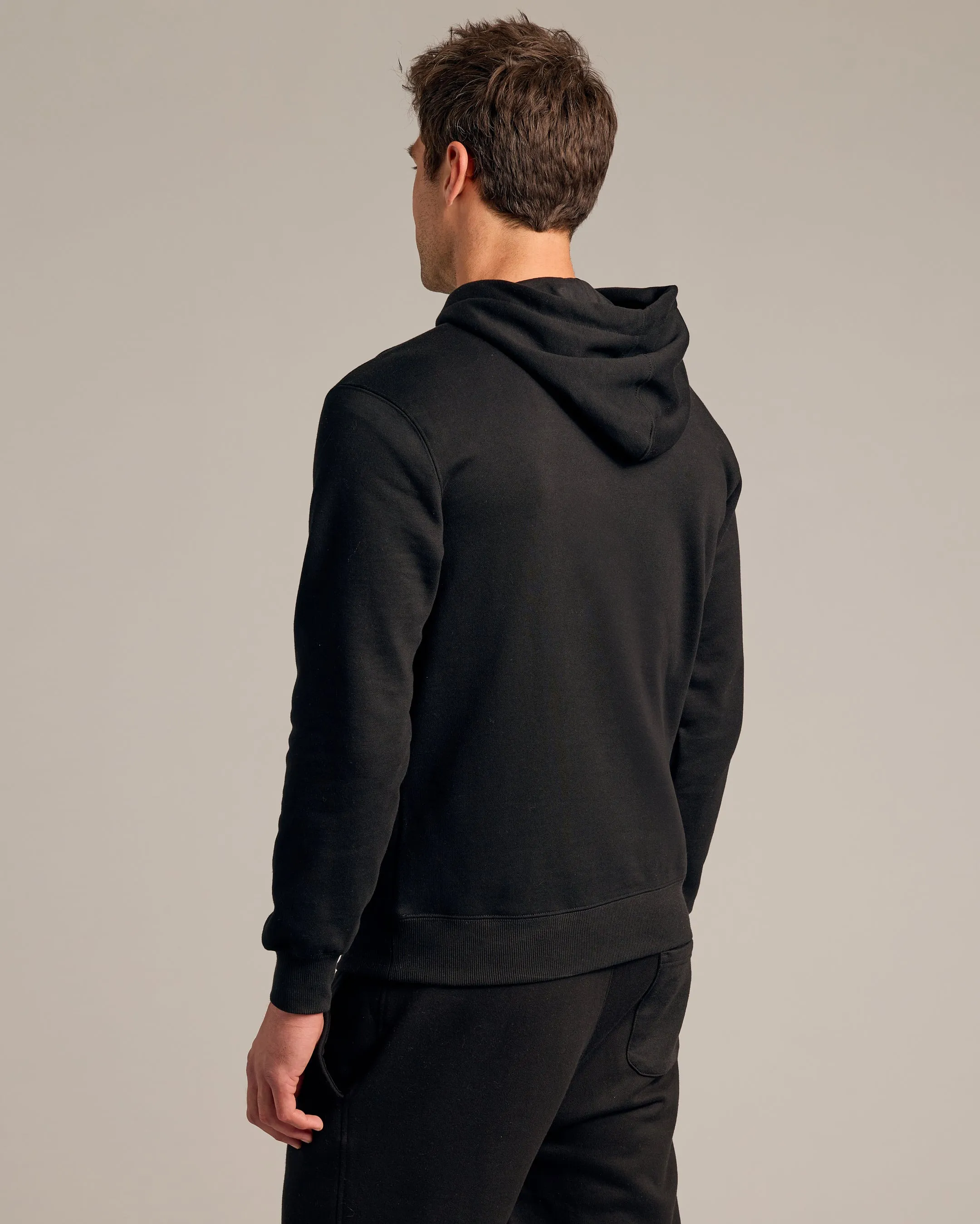 Black Fleece French Terry Pullover Hoodie