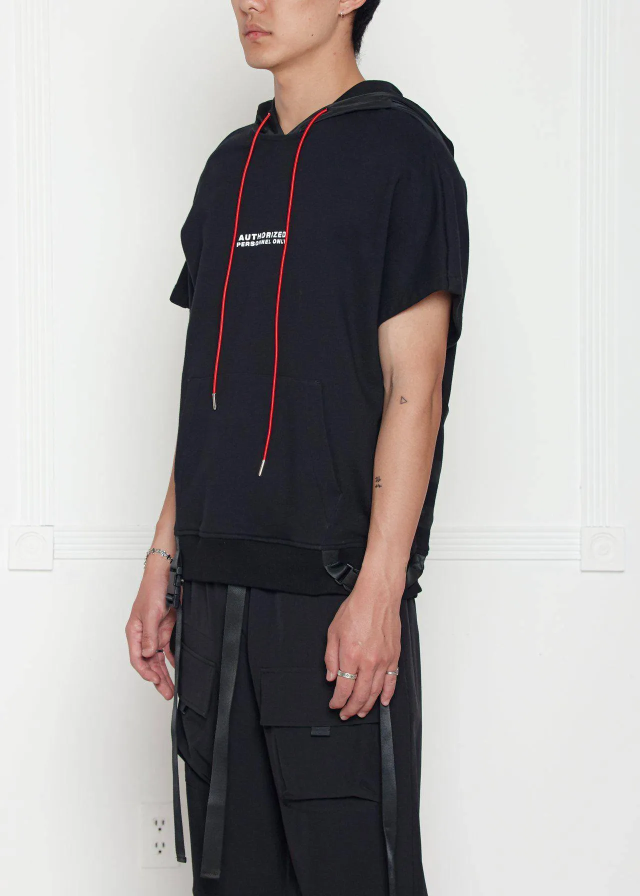 Blank State Men's Short Sleeve Hoodie  Black