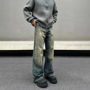 Blue Wide-Leg Jeans
