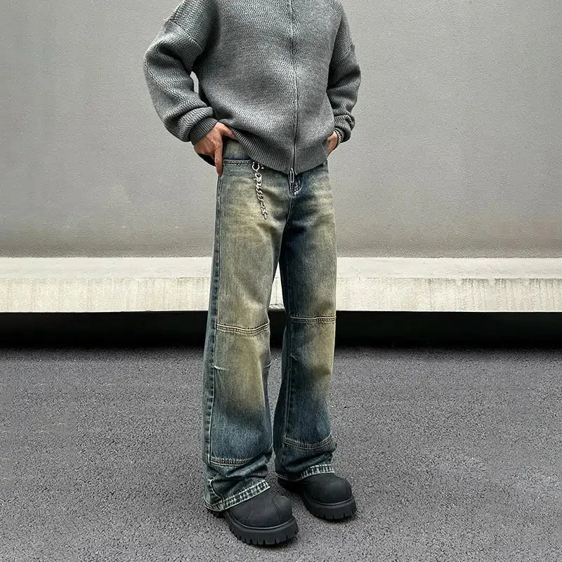 Blue Wide-Leg Jeans
