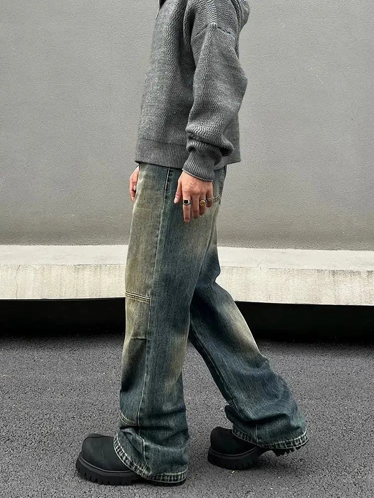 Blue Wide-Leg Jeans