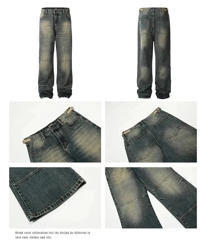 Blue Wide-Leg Jeans