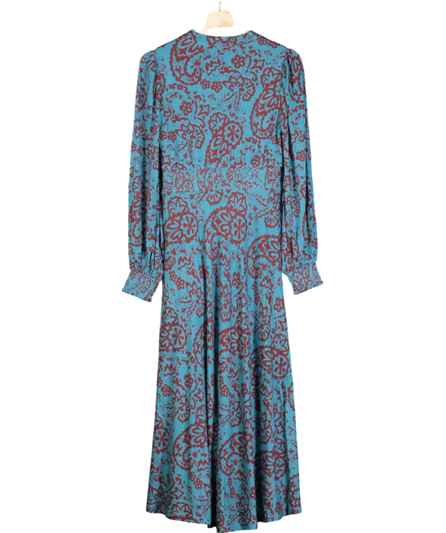 Boden Blue Teal Maxi Dress UK 10