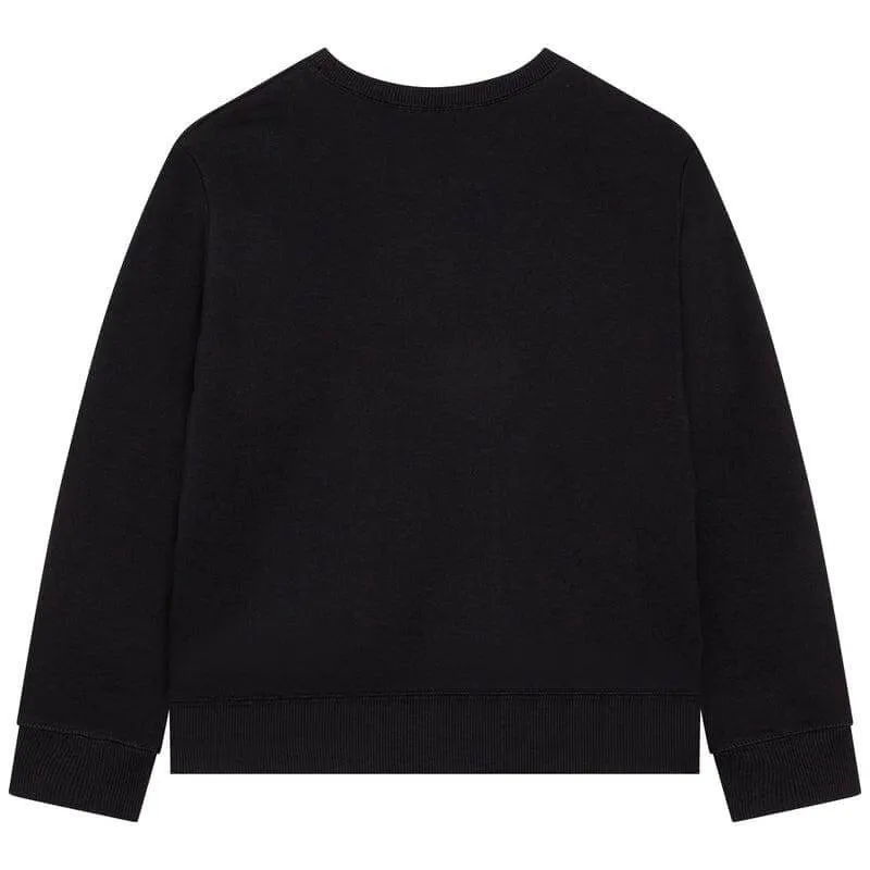 Boys Black 3D Logo Sweatshirt