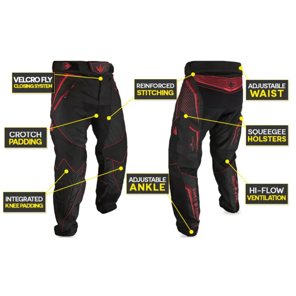Bunkerkings V2 Supreme Pants - Schwarz, Rot