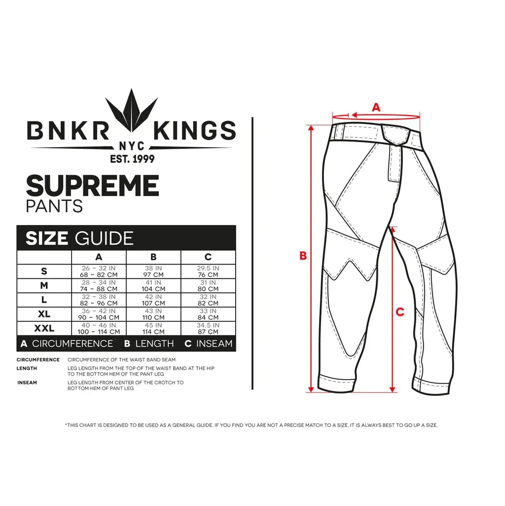 Bunkerkings V2 Supreme Pants - Schwarz, Rot