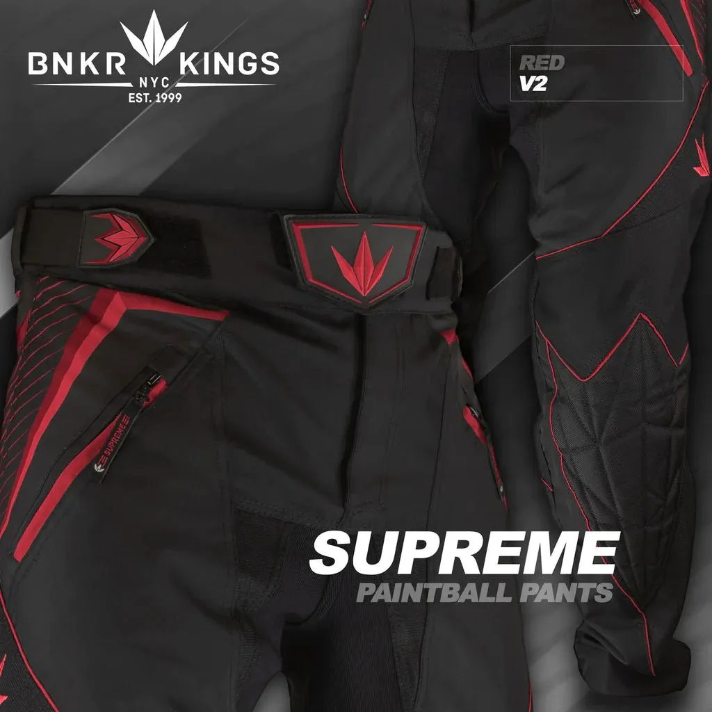 Bunkerkings V2 Supreme Pants - Schwarz, Rot