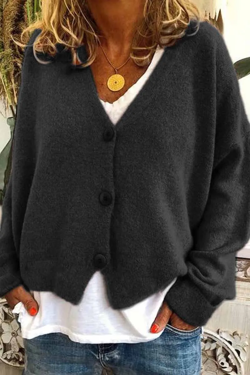 Casual Loose Knitted Cardigan ( 3 Color )