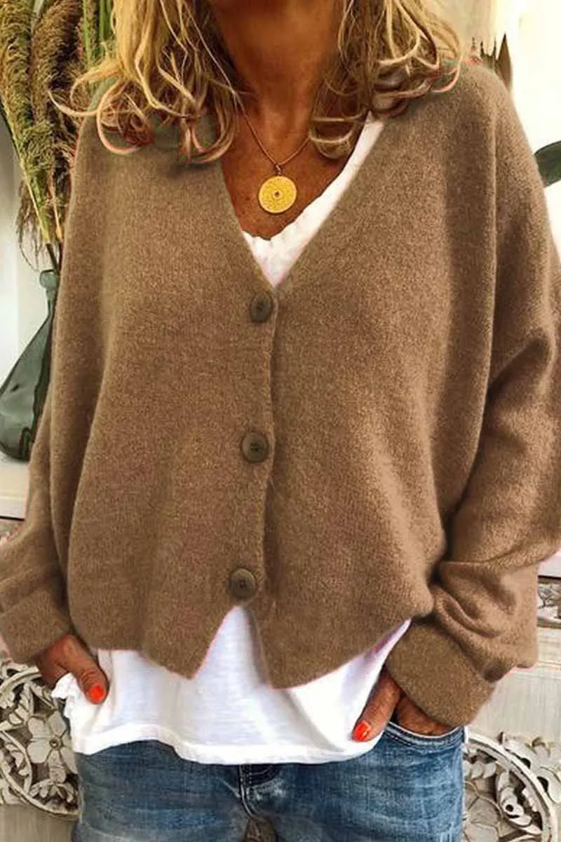 Casual Loose Knitted Cardigan ( 3 Color )
