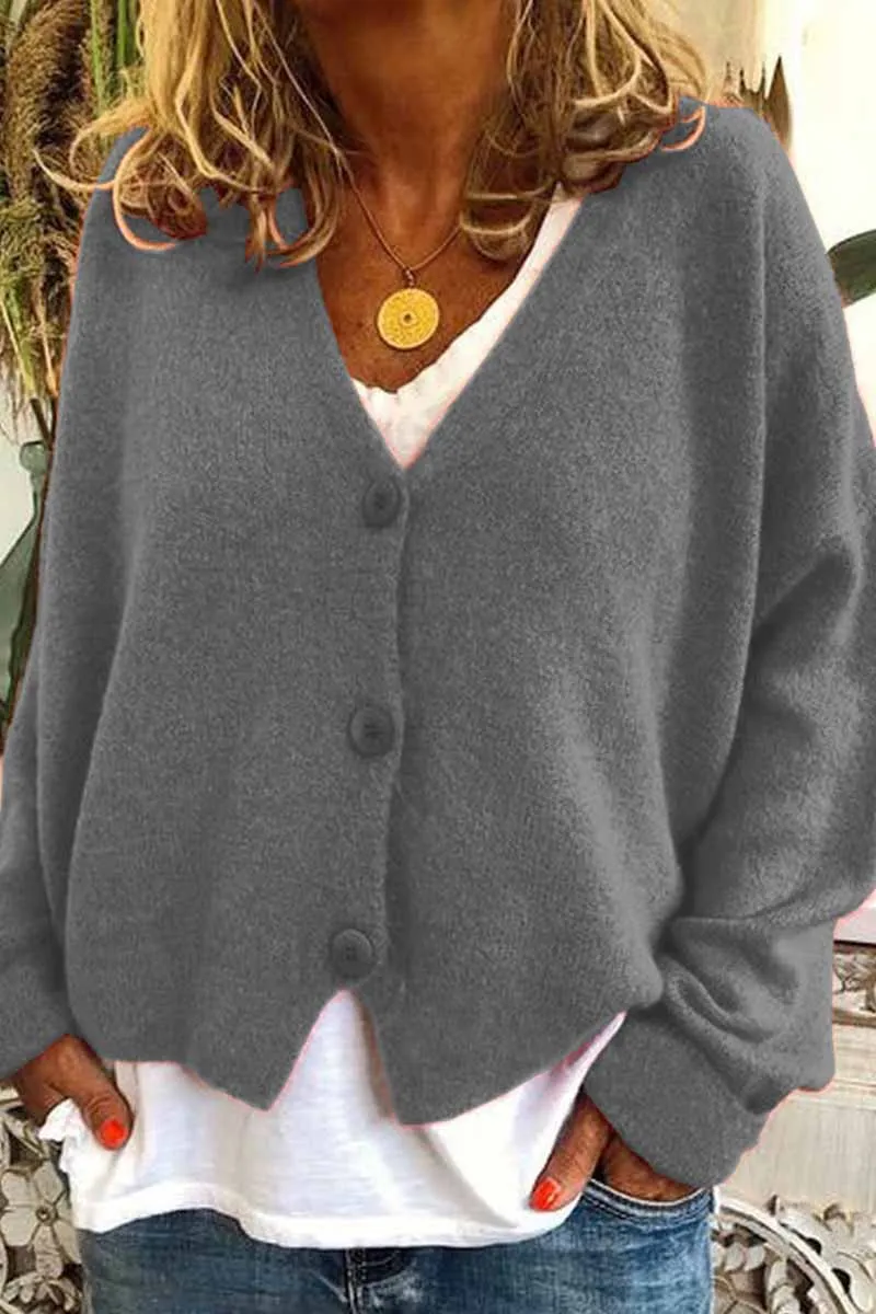 Casual Loose Knitted Cardigan ( 3 Color )
