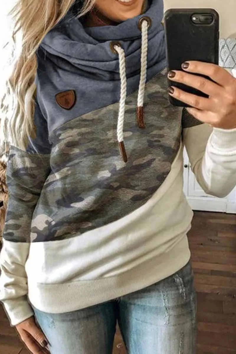 Chicindress Hooded Loose Splicing Top(4 Colors)