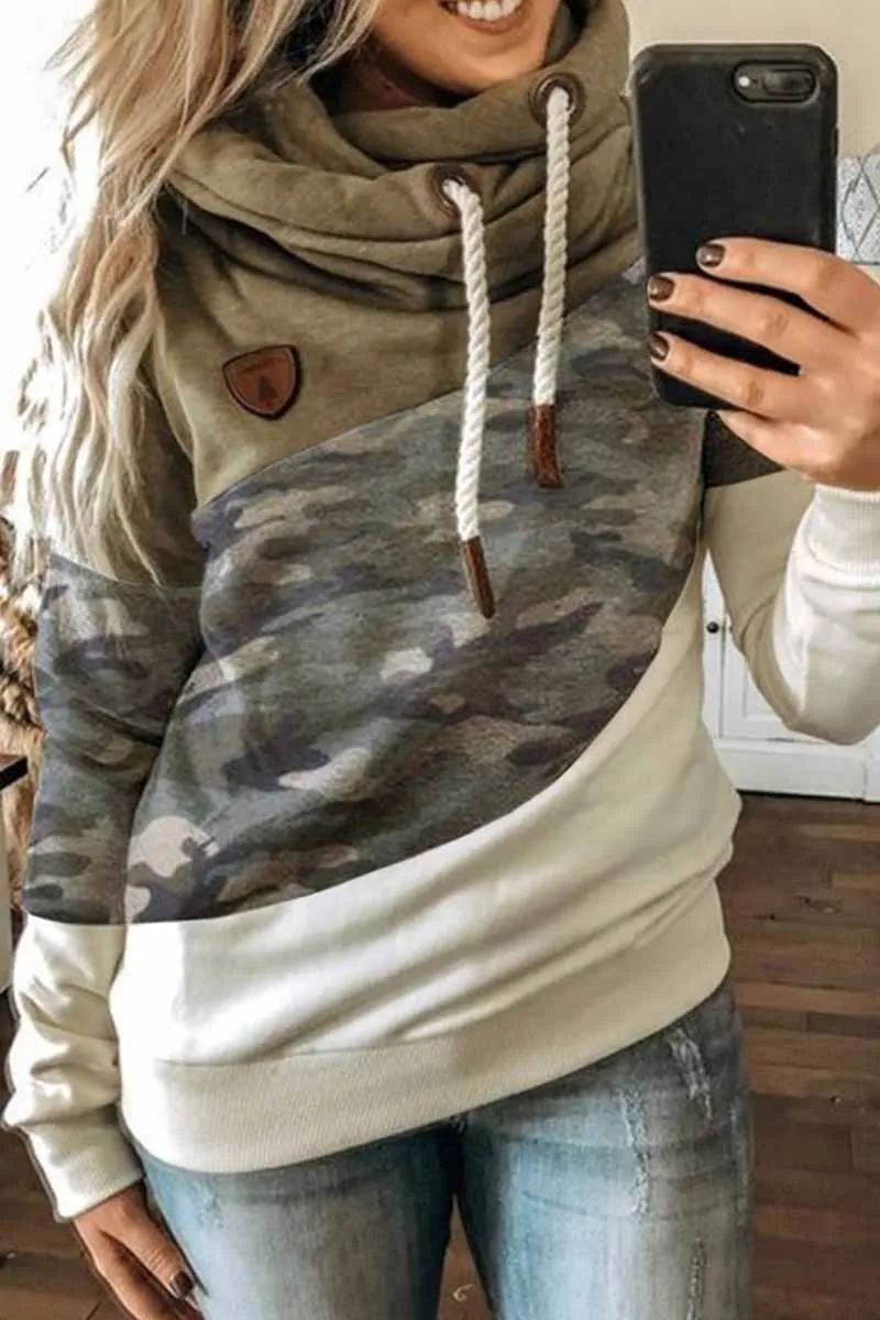 Chicindress Hooded Loose Splicing Top(4 Colors)