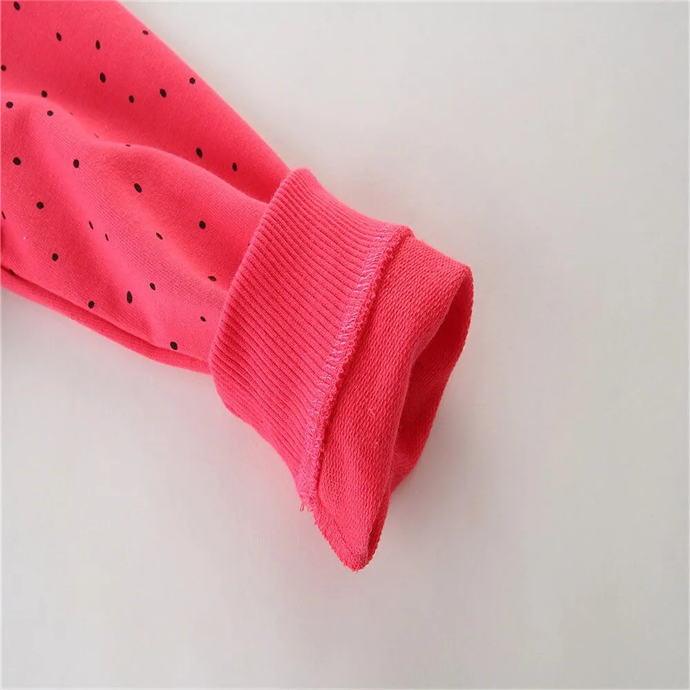 Children's Embroidered Cartoon Bunny Long Sleeve Cotton Sweatshirt - Hot Pink