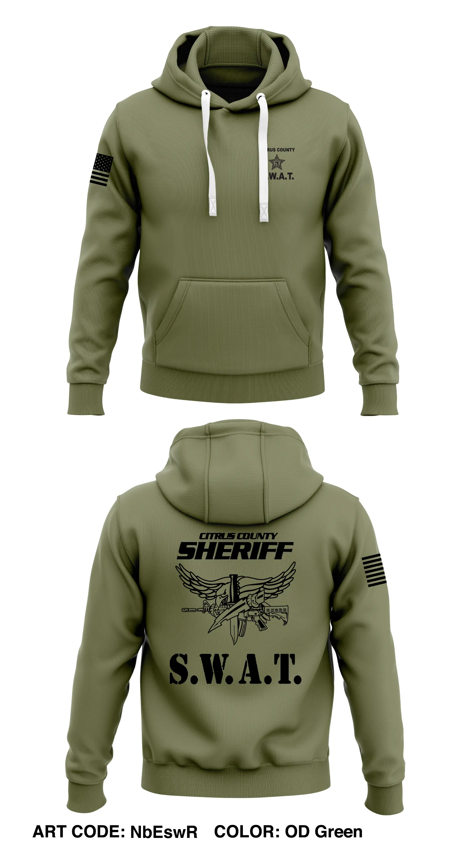 Citrus County SWAT Store 1  Core Men's Hooded Performance Sweatshirt - NbEswR