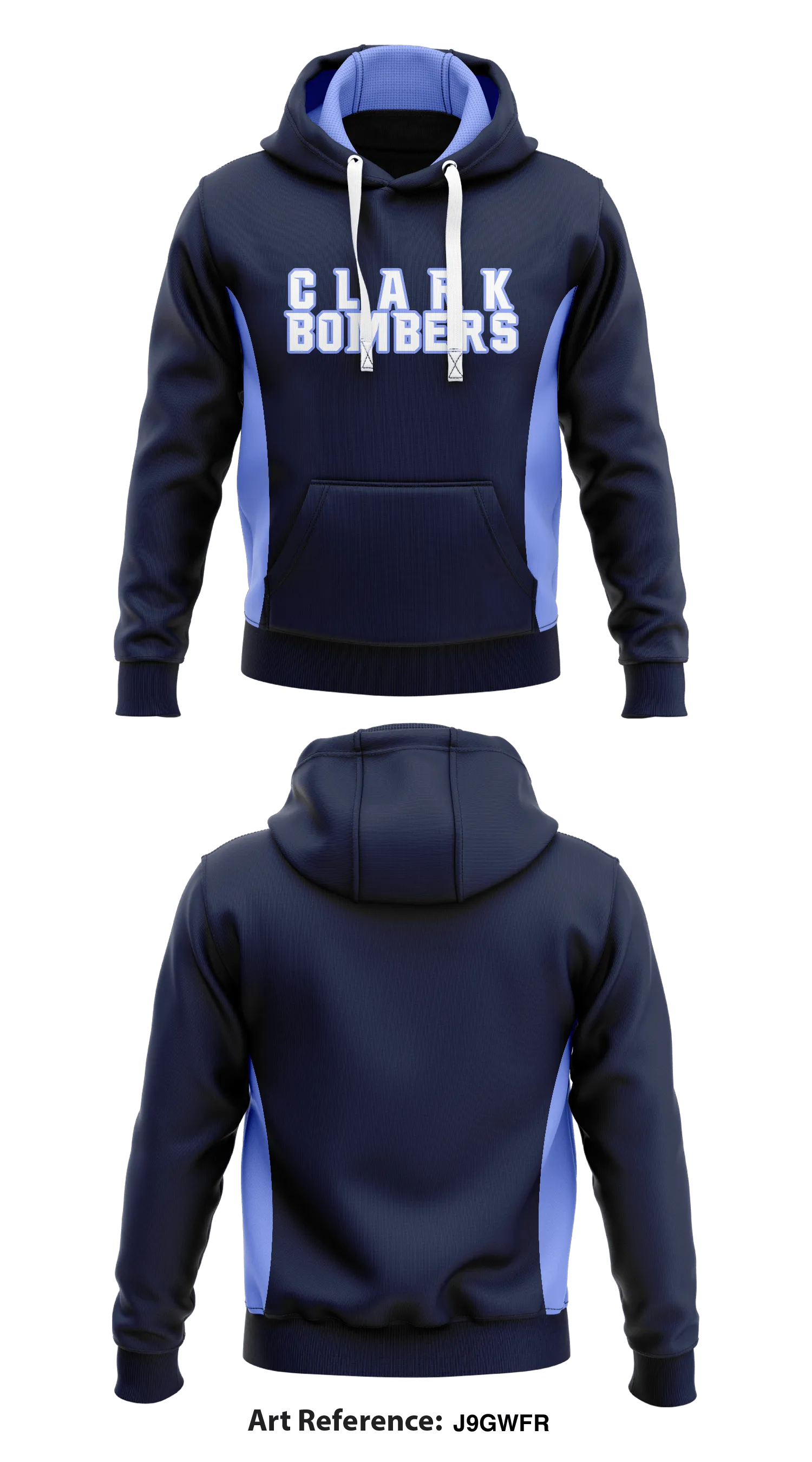 Clark Bombers Store 1  Core Men's Hooded Performance Sweatshirt - J9gWFR