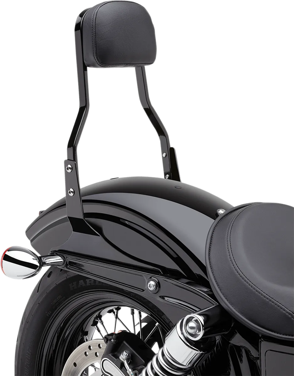 Cobra 602-1202B Short Square Sissy Bar - Black Powder-Coated