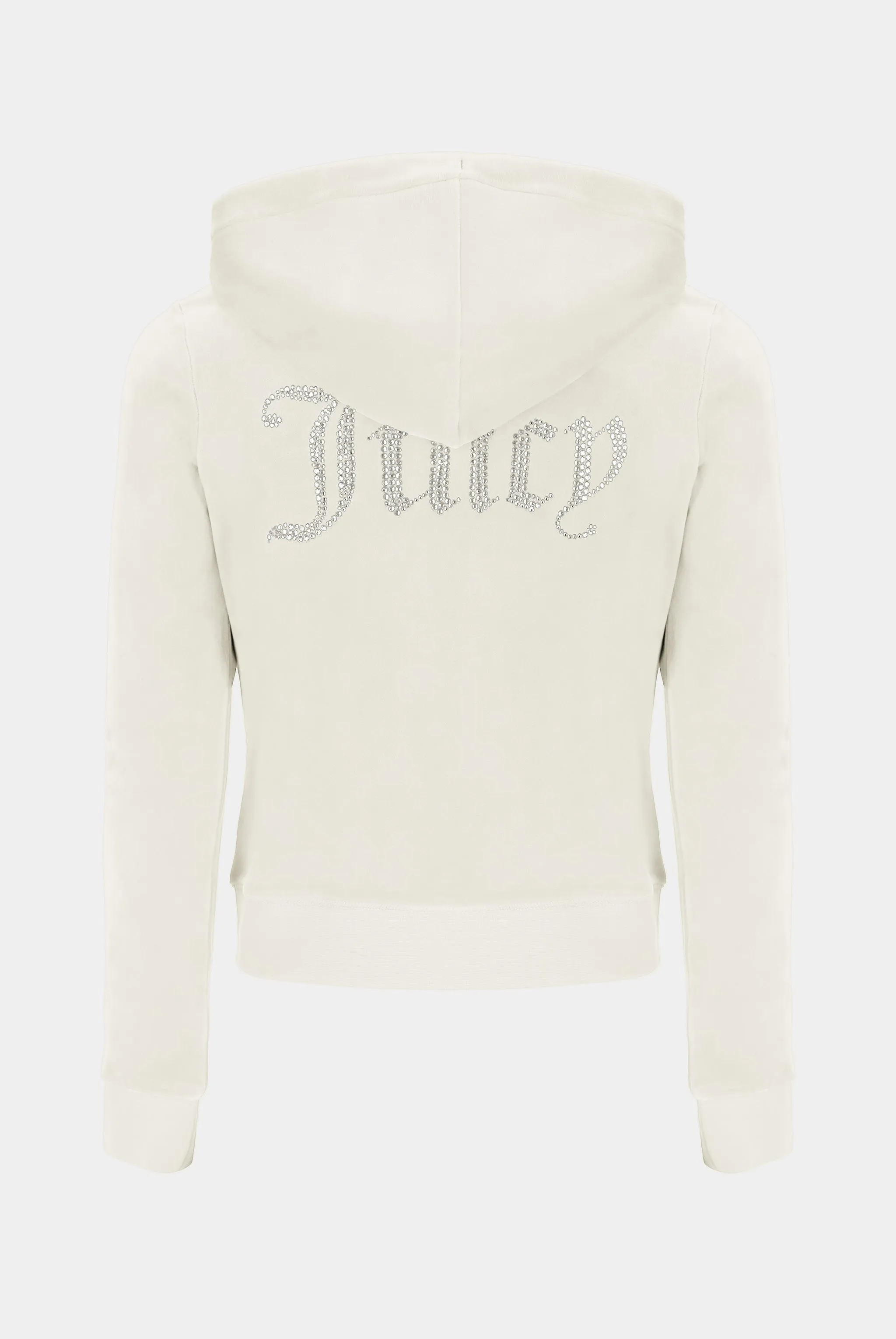CREAM CLASSIC VELOUR DIAMANTÉ ROBERTSON HOODIE