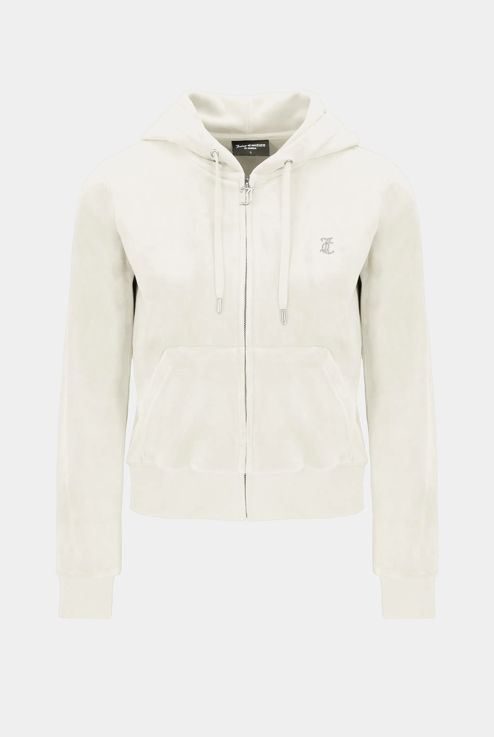 CREAM CLASSIC VELOUR DIAMANTÉ ROBERTSON HOODIE
