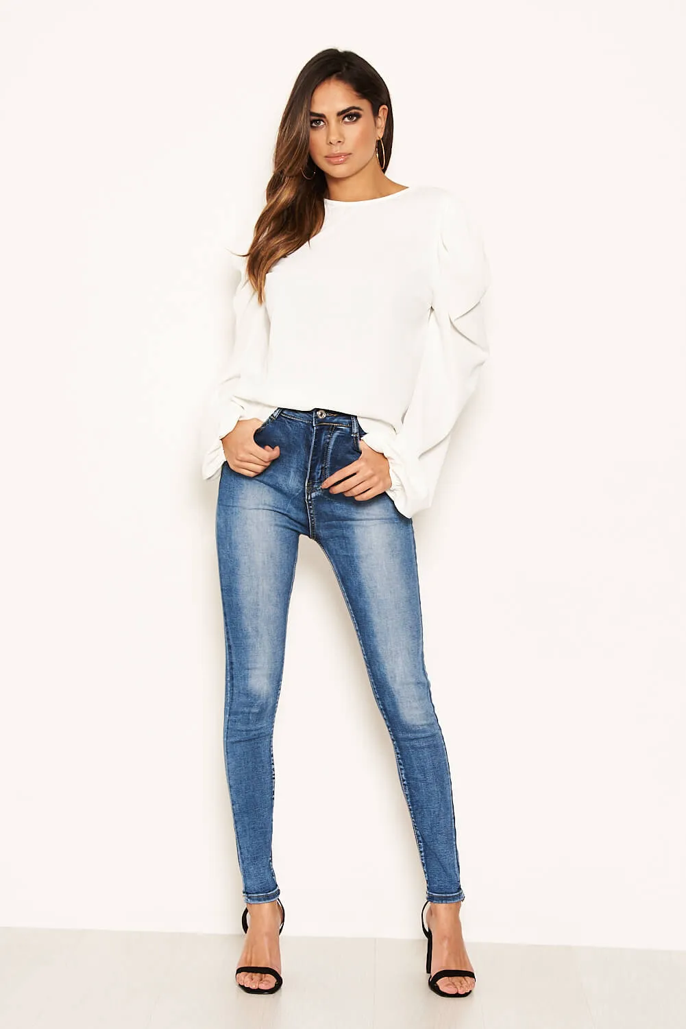Cream Puff Sleeve Loose Fit Top