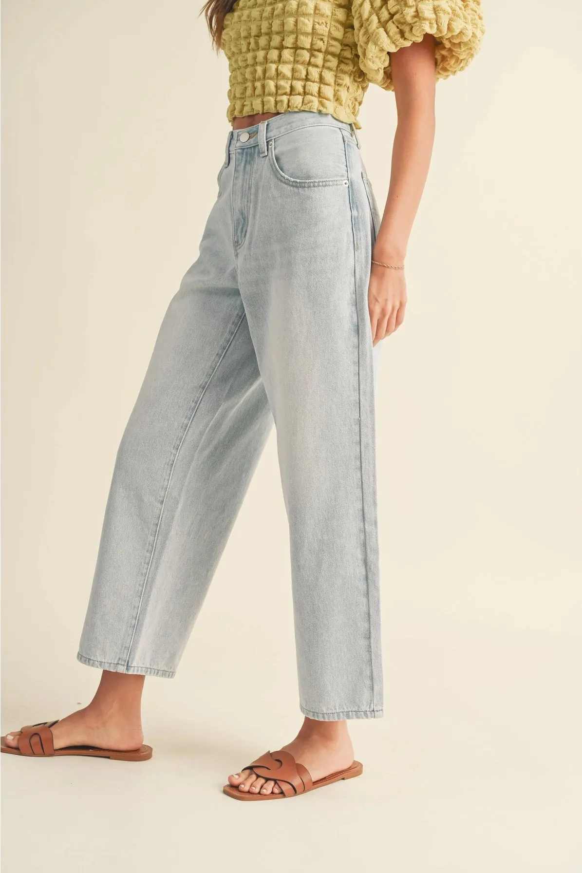 Crop Light Denim Pants {Ice Denim}