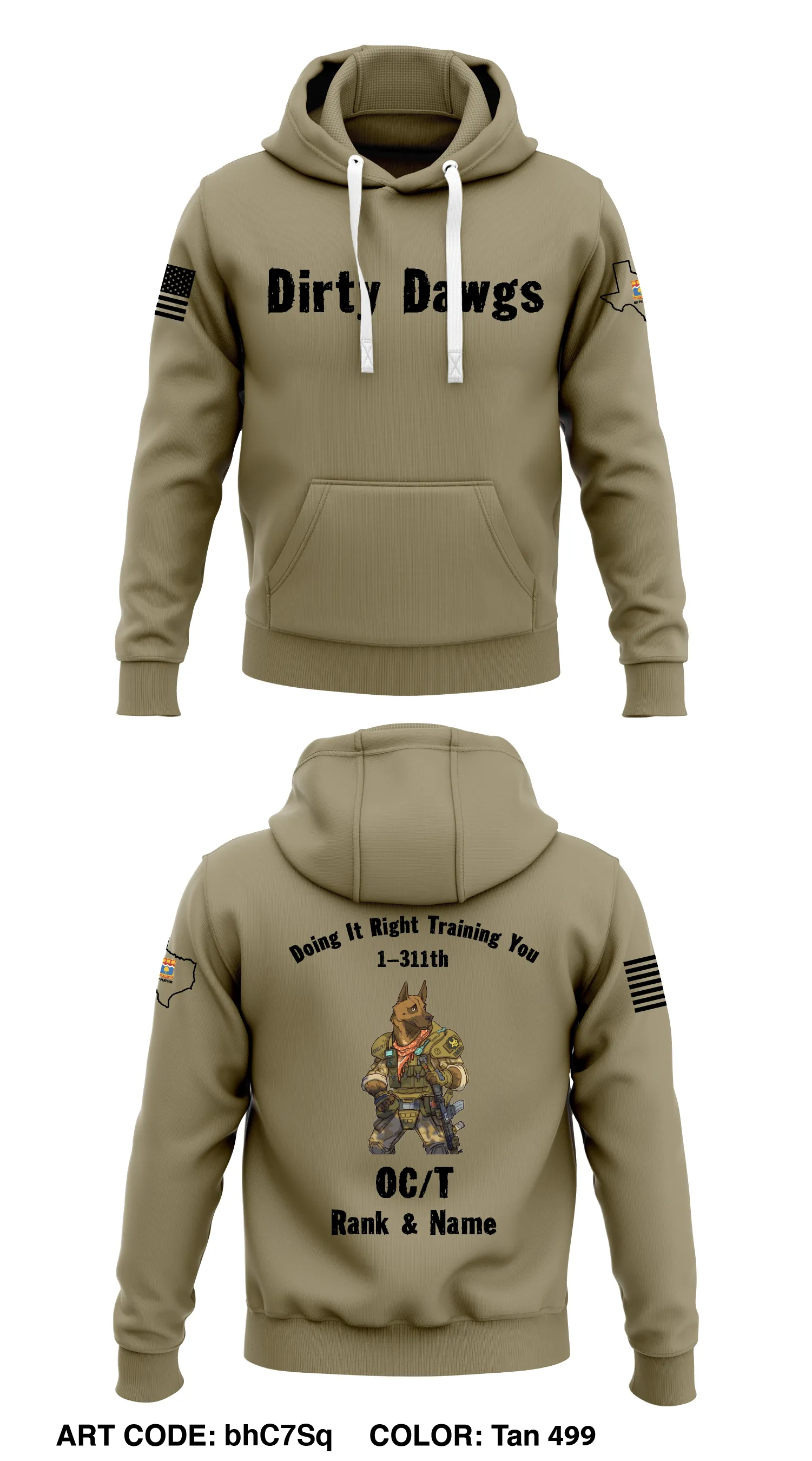 CUSTOM - 1-311th MP Platoon  Core Men's Hooded Performance Sweatshirt - bhC7Sq