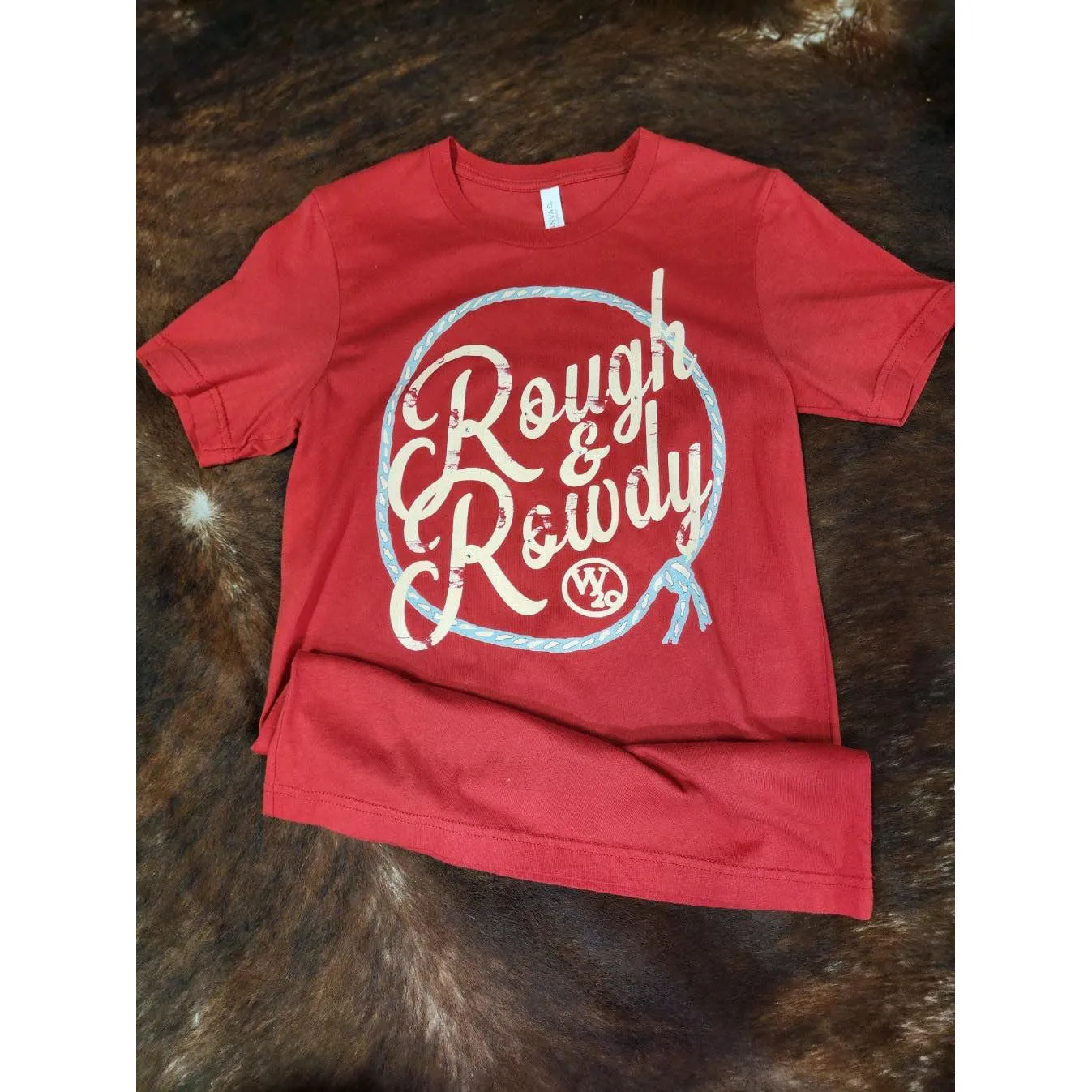 Custom West 20 Red Rough and Rowdy Tee