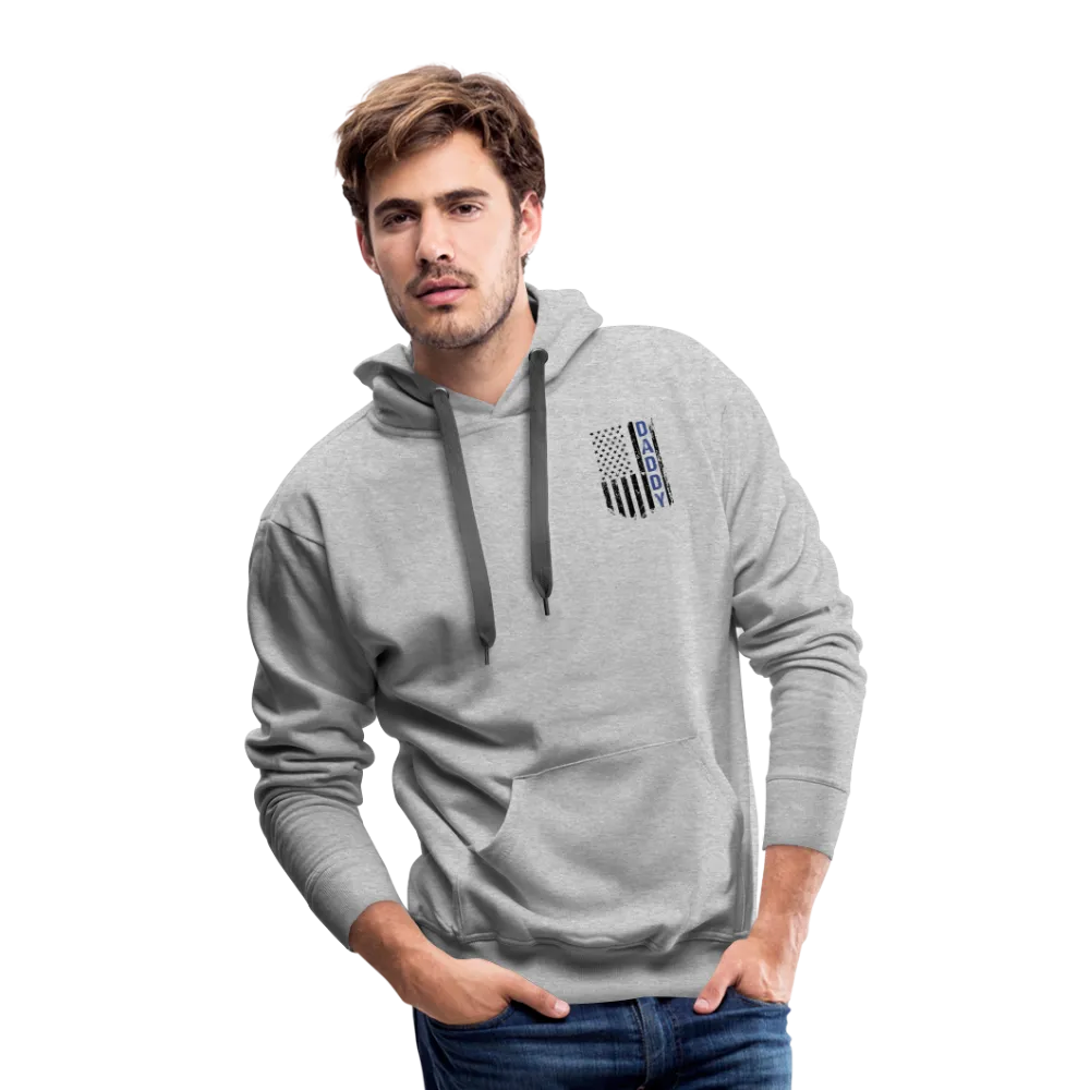 Daddy American Flag Blue Line Men’s Premium Hoodie